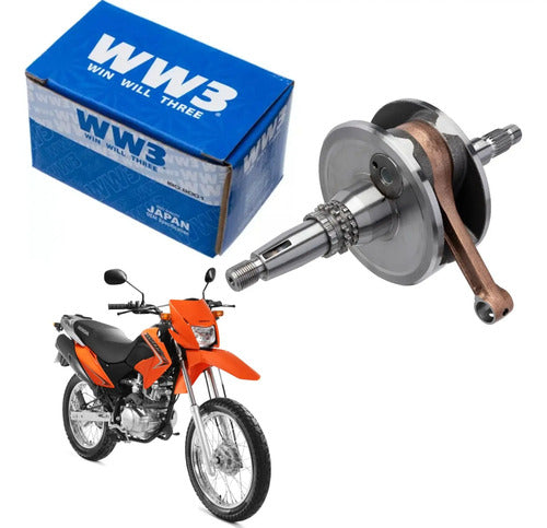 Virabrequim com Biela e Rolamentos WW3 Honda Cg 150 Titan Fan 2004 a 2015 Bros 150 2006 a 2015