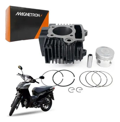 Kit Cilindro Pistão e Anéis Magnetron Shineray Jet 50 125 2023