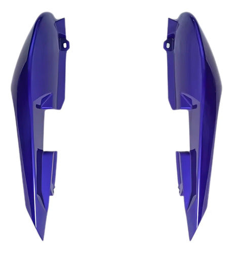 Par de Rabetas Laterais Paramotos Yamaha Fazer 150 2016 a 2018 Azul Metálico