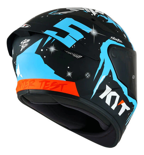 Capacete KYT TT-Course Jaume Masia Winter Test Preto Brilhante Tamanho 60/L