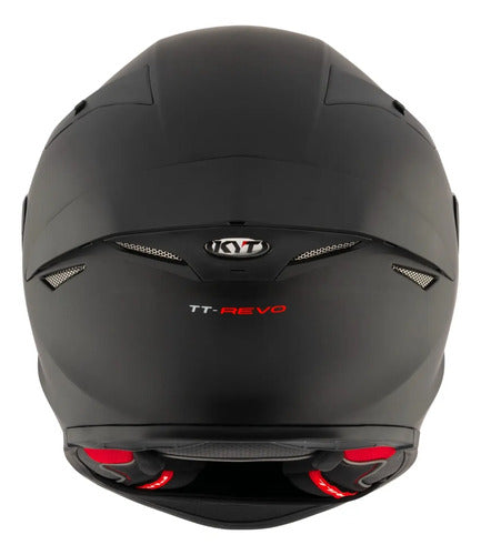 Capacete KYT TT-Revo Solid com Spoiler Preto Fosco