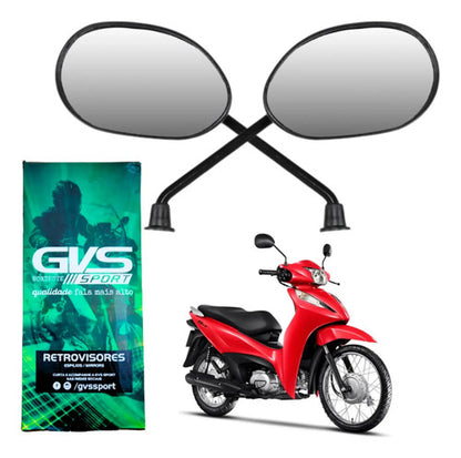 Par de Retrovisores GVS Honda Pop 100 Biz 125 Bros 150 Biz 110i Pop 110i