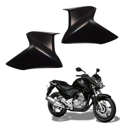 Par de Guias de Ar Abas do Tanque Paramotos Honda Cb 300r 2013 em diante Preto Fosco