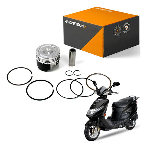 Kit Pistão com Anéis Magnetron Suzuki Burgman 125 2005 a 2010 0,50 mm