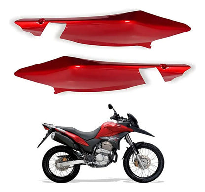 Par de Rabetas Laterais Paramotos Honda Xre 300 2013 a 2015 Vermelho