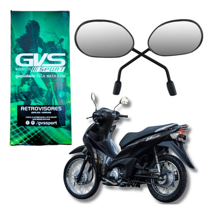 Par de Retrovisores GVS Honda Biz 125 Pop 110i Biz 110i 2018 em diante