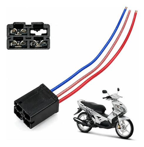Conector do Relé de Partida Smartfox Yamaha Neo 115 Factor Xtz 125 Lander Fazer 250 4 Pinos