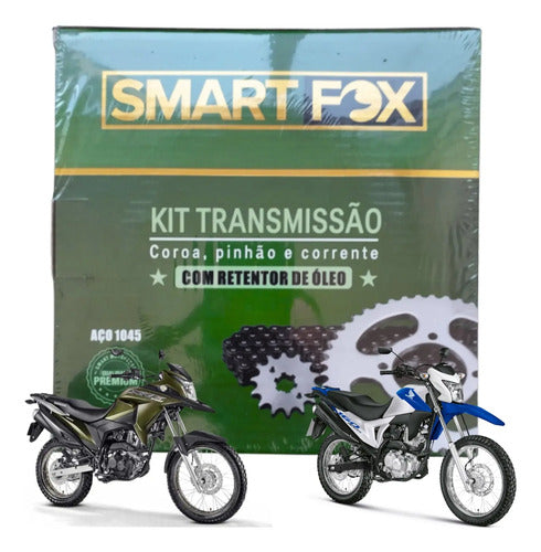 Kit Relação Smartfox com Retentor Honda Bros 160 Xre 190 428OH 128L 48/16T