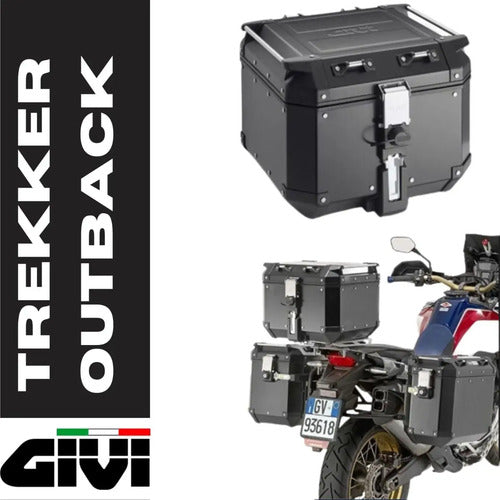 Baú Traseiro Givi Trekker Outback Monokey 42 Litros Alumínio Preto