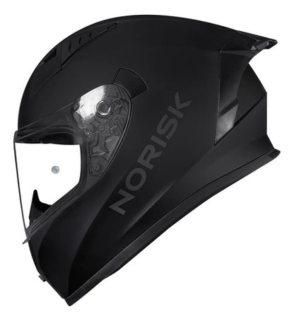 Capacete Norisk Flow Solid com 2 Viseiras e Spoiler Preto Fosco