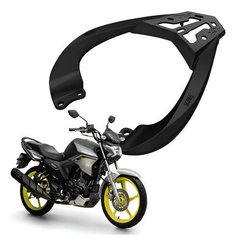 Suporte de Baú Bagageiro Scam Liga Leve Yamaha Factor 125 150 2016 a 2025 Preto Fosco