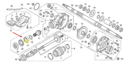 Rolamento do Pinhão do Diferencial Traseiro Iron Honda Trx 420 Fourtrax 2008 a 2022
