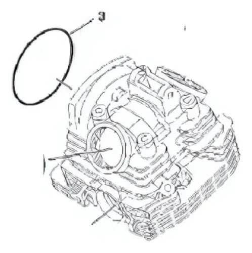 Anel de Vedação da Tampa da Corrente de Comando Yamaha Fazer Lander Ténéré 250