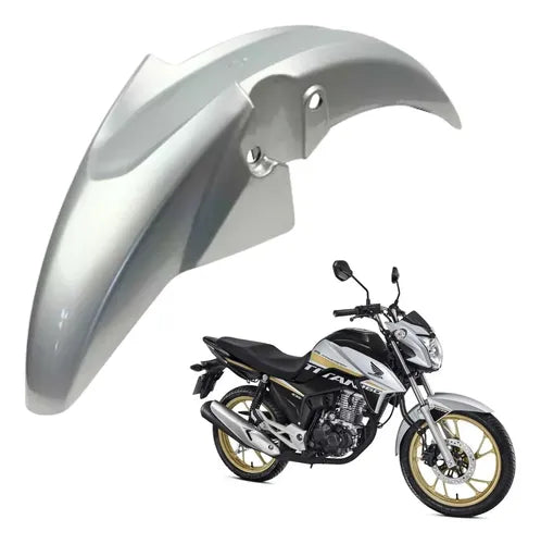 Paralama Dianteiro sem Suporte Paramotos Honda Cg 160 Titan 2016 a 2022 Prata Edição Especial