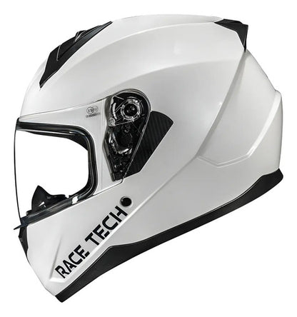 Capacete Race Tech Sector Solid Branco Brilhante