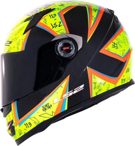 Capacete LS2 FF358 Rafael Paschoalin Amarelo Brilhante Tamanho 62/XL
