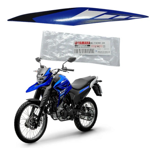 Adesivo da Capa do Tanque Superior Esquerda Yamaha Lander 250 2023 a 2024 Azul