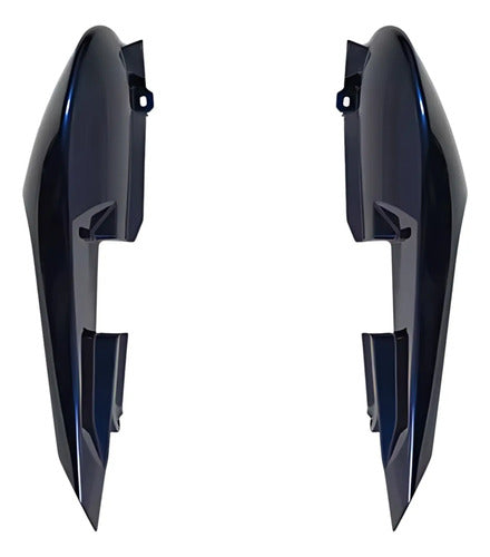 Par de Rabetas Laterais Paramotos Yamaha Fazer 150 2020 a 2021 Azul Metálico