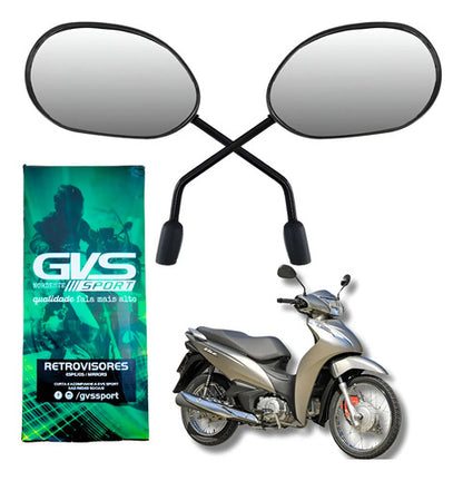Par de Retrovisores GVS Honda Biz 125 Pop 110i Biz 110i 2018 em diante
