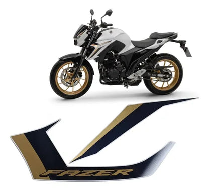 Adesivo da Tomada de Ar Esquerda Yamaha Fazer Fz25 250 2025 Branco