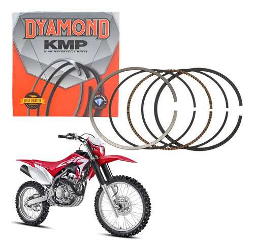Jogo de Anéis do Pistão KMP Dyamond Honda Crf 230f 2007 a 2019 1,00
