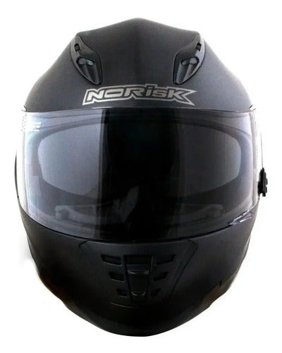 Capacete Norisk FF302 Solid com Óculos Solar Interno Preto Fosco