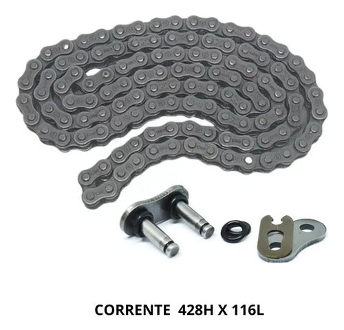 Kit Relação Smartfox com Retentor Honda Cg 125 Fan 2009 a 2013 428OH 116L 43/14T