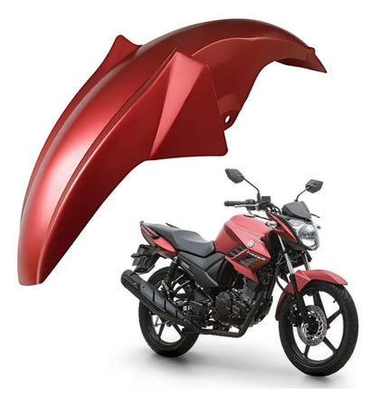 Paralama Dianteiro Paramotos Yamaha Fazer 150 2014 a 2025 Vermelho Fosco