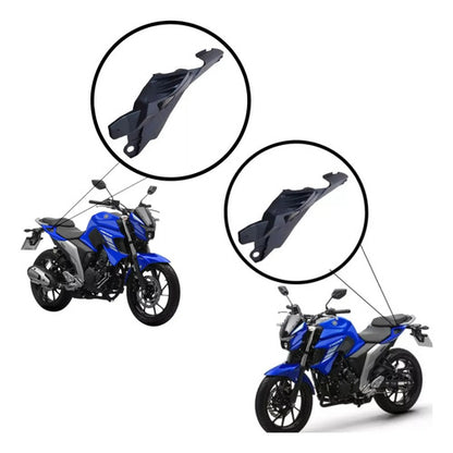Par de Rabetas Internas Traseiras Paramotos Yamaha Fazer Fz25 250 2018 a 2025 Preto Fosco
