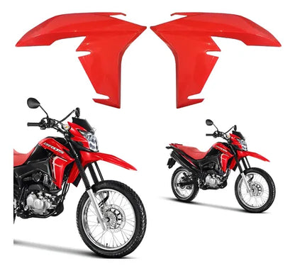 Par de Guias de Ar Abas do Tanque Paramotos Honda Bros 160 2022 a 2024 Vermelho