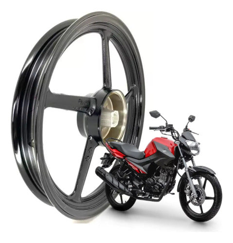 Roda Liga Leve Traseira Yamaha Factor 125 2009 em diante Factor 150 2016 a 2025 Aro 18