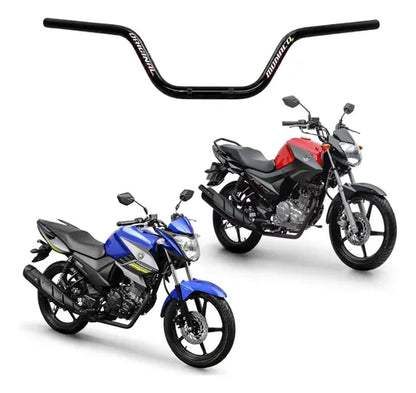 Guidão Monaco Yamaha Factor 125 Fazer 150 2014 a 2016 Factor 150 2016 a 2025 Preto Brilhante