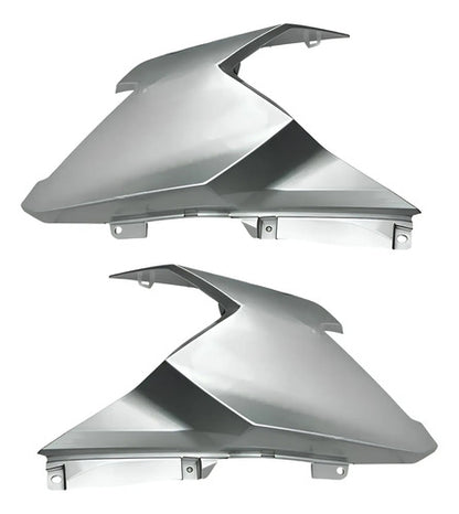 Par de Aletas Abas do Tanque Paramotos Honda Cg 160 Titan 2025 em diante Cinza Perolizado
