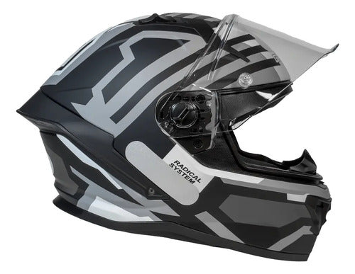 Capacete GP Tech Pilot Blade Branco Cinza Fosco