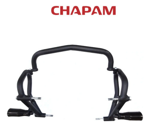 Protetor de Motor com Slider Chapam Yamaha Mt-09 2014 a 2025 Preto Fosco
