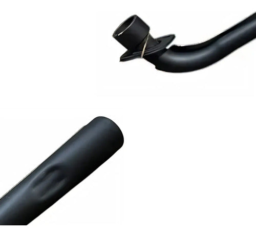 Escapamento Completo com Protetor Iron Shineray Jet 50 2020 a 2025 Jet 125 2023 a 2025 Preto