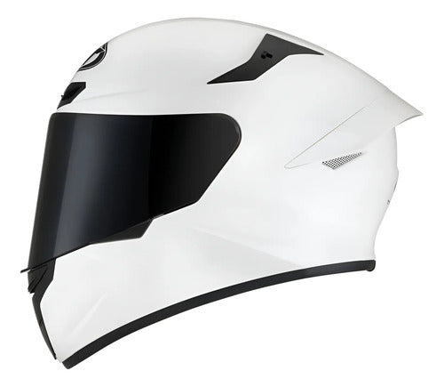 Capacete KYT TT-Course Solid Branco Brilhante