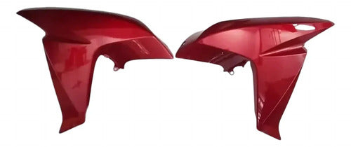 Par de Aletas Abas do Tanque Paramotos Honda Xre 300 2016 a 2018 Vermelho