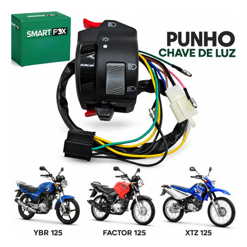 Interruptor do Farol com Seta Smartfox Yamaha Factor 125 2000 a 2014 Xtz 125 2006 a 2014 10 Fios