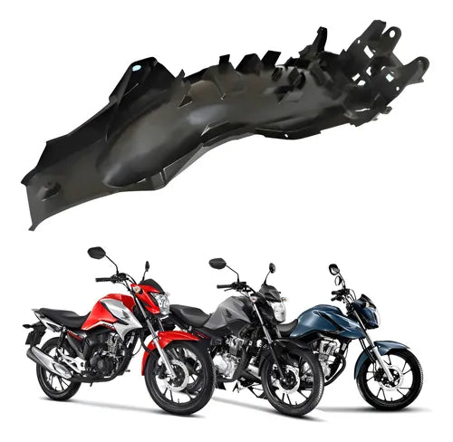 Paralama Traseiro Interno Paramotos Honda Cg 160 Titan Fan Start 2018 a 2025 Preto