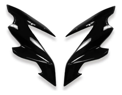 Par de Carenagens Laterais do Farol Paramotos Honda Bros 160 2022 a 2024 Preto Brilhante