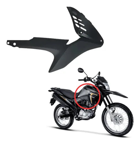 Guia de Ar Aba do Tanque Interna Direita Paramotos Honda Bros 160 2015 a 2021 Preto