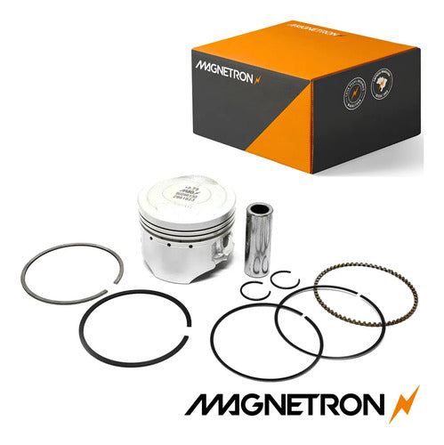 Kit Pistão com Anéis Magnetron Honda Cg 125 Cargo Today 1992 a 2000 Xlr 125 1997 a 2002 0,75 mm