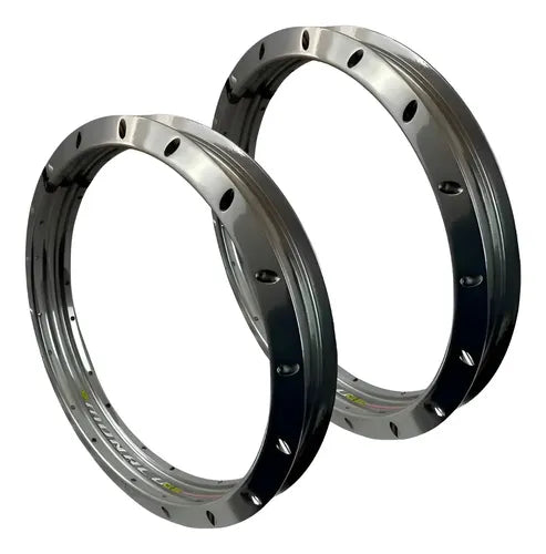 Par de Aros de Roda GS Monaco Honda Nx 400 Falcon 1.85x21 e 2.15x17 Prata Cromado