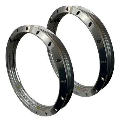 Par de Aros de Roda GS Monaco Honda Nx 400 Falcon 1.85x21 e 2.15x17 Prata Cromado