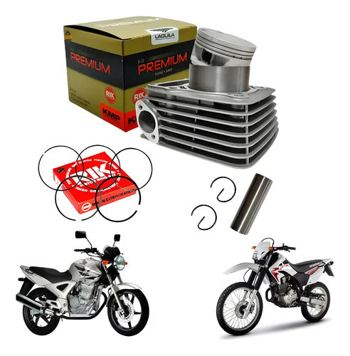 Kit Cilindro Pistão e Anéis KMP Honda Cbx 250 Twister Tornado 250 2001 a 2008 290 cc