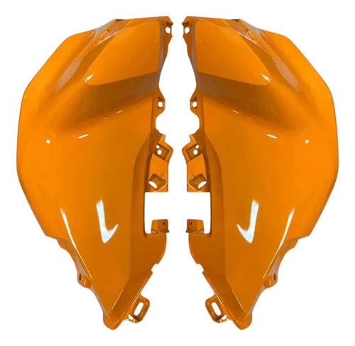 Par de Capas do Tanque Paramotos Honda Cg 160 Titan 2025 em diante Laranja