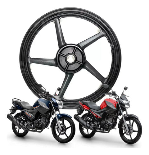 Roda Liga Leve Traseira Yamaha Factor 125 2009 em diante Factor 150 2016 a 2025 Aro 18