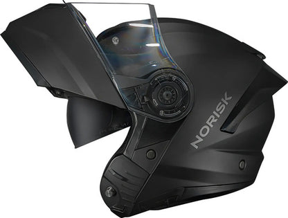 Capacete Escamoteável Norisk Force II Solid com Óculos Solar Interno Preto Fosco