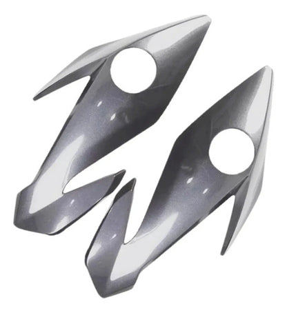 Par de Carenagens Laterais do Farol Paramotos Honda Cg 160 Titan 2022 a 2024 Prata Iron Nail